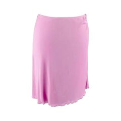 Versace Pink Satin Asymmetric Skirt