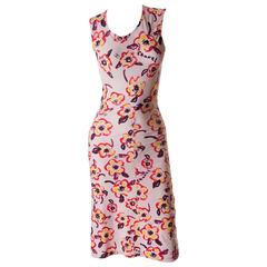 Vintage Chanel 1996 Iconic Camellia Print Dress