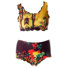 Jean Paul Gaultier 3D Tropical Print Swimsuit