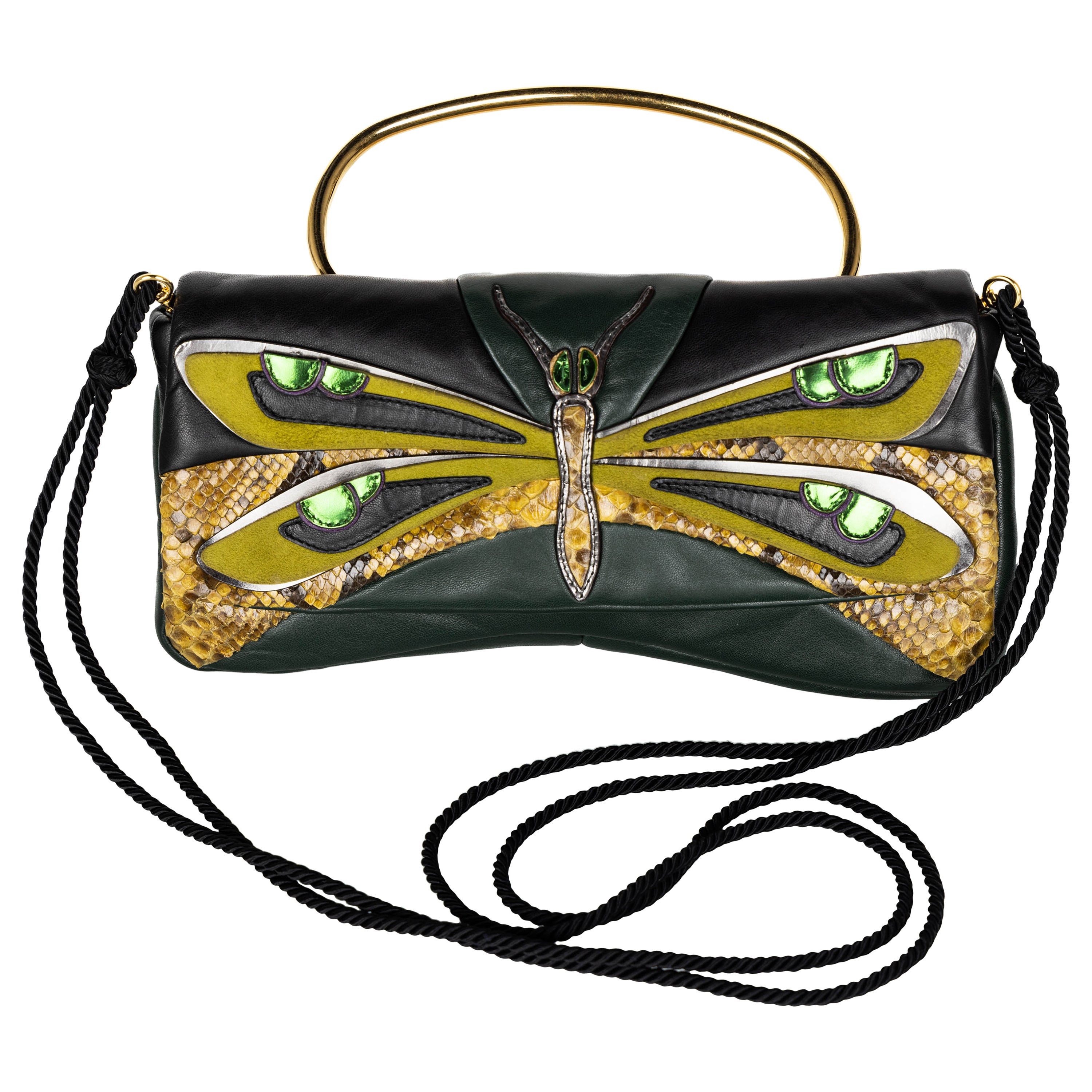 Miu Miu Dragonfly Shoulder Bag Clutch, Spring 2008 For Sale at 1stDibs