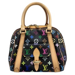 Louis Vuitton Priscilla GM Takashi Murakami Multicolo Leather Top Handle Bag