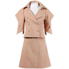 Fendi Blush Pink Avant Garde Jacket + Skirt Suit 2-Pc Ensemble 12