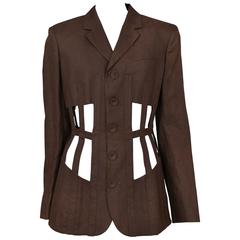 Vintage Gaultier Brown Cage Jacket 1989