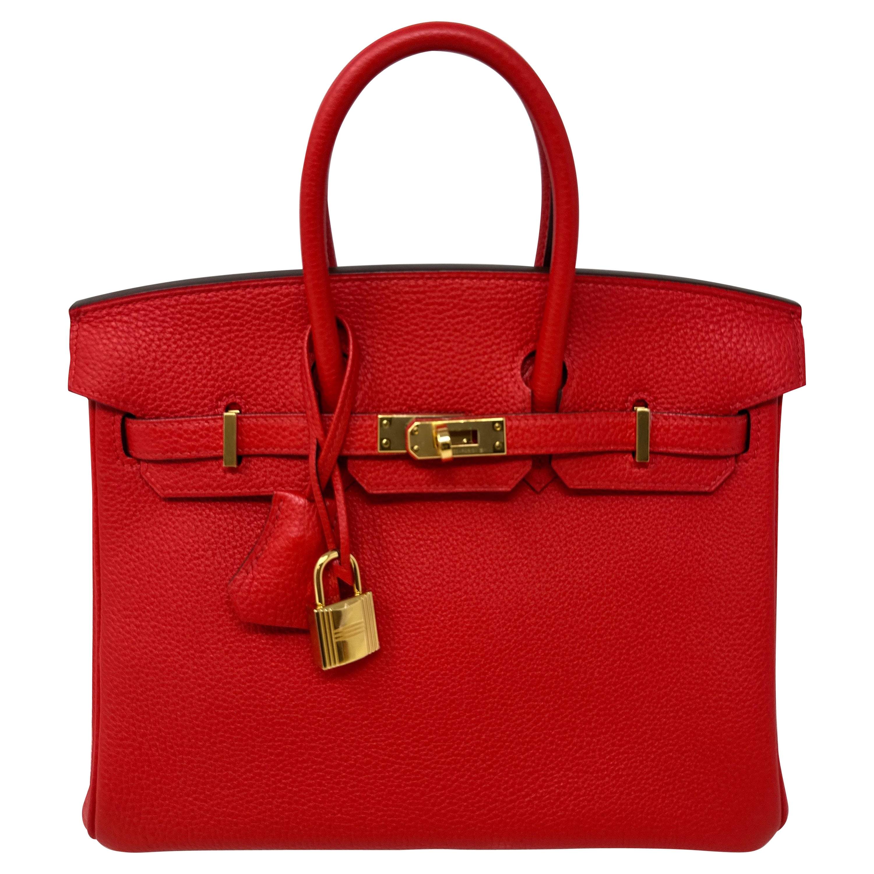 Hermes Rouge De Coeur Birkin 25 Bag For Sale at 1stDibs