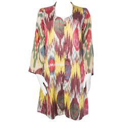 Beautiful Coat made from Antique Silk Ikat 12