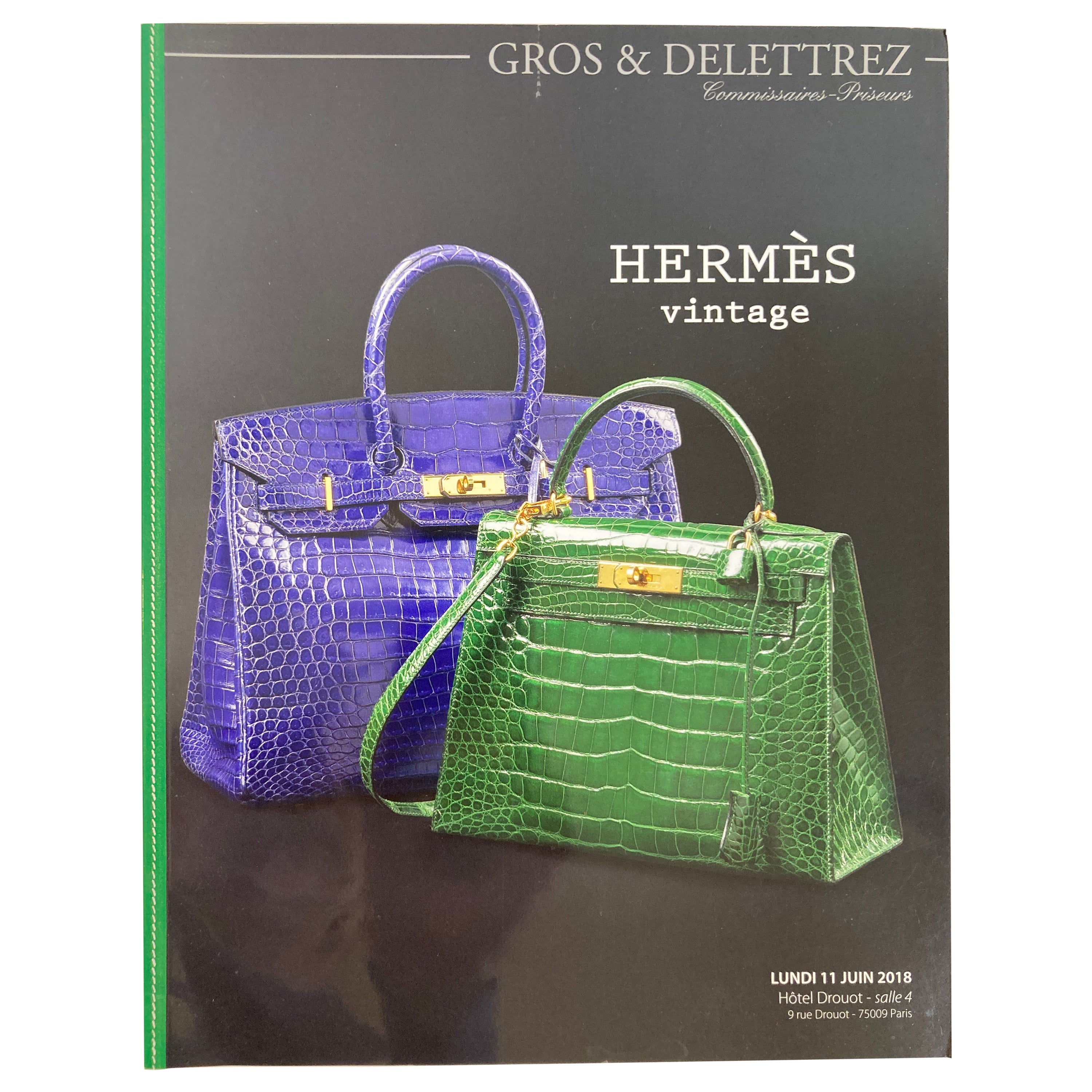 Hermes Vintage Paris Auction Catalog 2018 Published by Gros & Delettrez