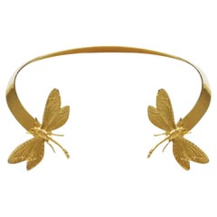 Gold Dragonfly Choker Necklace