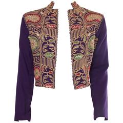 Vintage Paisley Embroidered Jacket by Tina Lesser