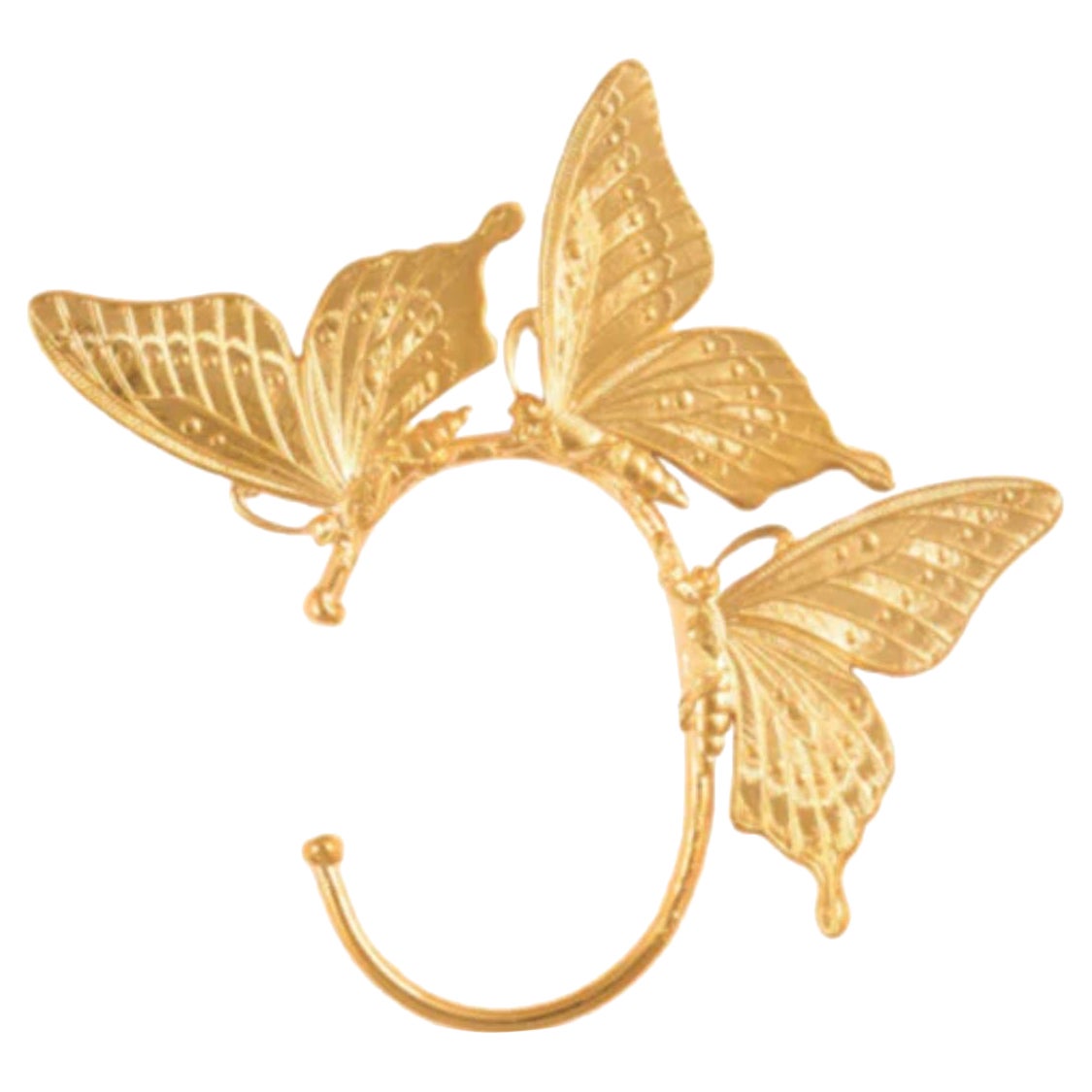 24 Karat Gold Schmetterling Prinzessin-Ohrschnalle im Angebot