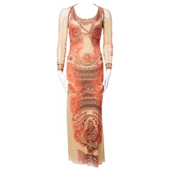 Jean Paul Gaultier Tattoo Print Dress & Bolero