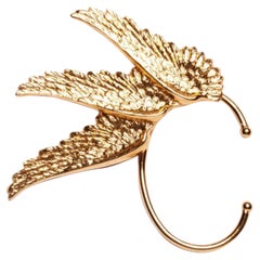 Wing 2,0 Wing-Ohrring aus 24-Karat-Gelbgold mit Wendeschliff