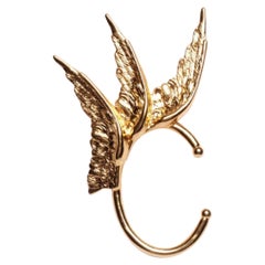 Boucles d'oreilles réversibles en or 24K Wing