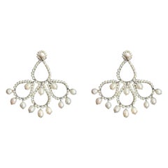 Boucles d'oreilles oversize en perles d'eau douce et perles de lustre baroques