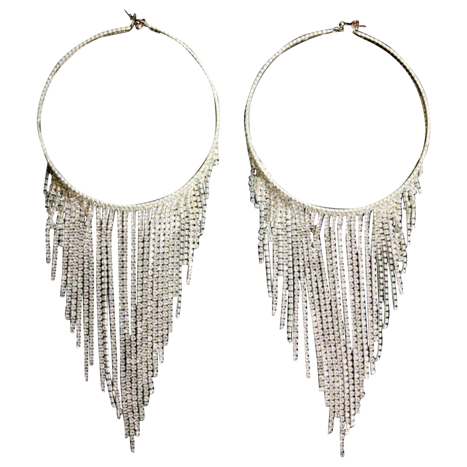 Oversized Crystal Circle Hoop Earrings