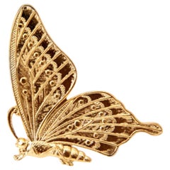 24K Gold Plated Butterfly Stud Earring