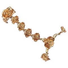 24 Karat Gold Rosey-Armband, vergoldet auf Messing