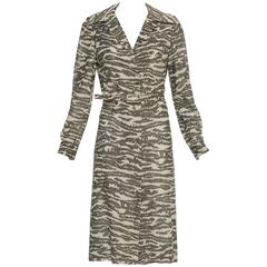Adele Simpson Metallic Button Front Shift Dress, Circa 1970's 7