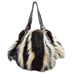 Gucci Brown White Fitch Fur Leather Limited Edition "Pelham Medium" Bag 8