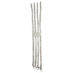 Art Deco Kristall Strass 4-reihige Stretch Choker-Halskette von MORDEKAI