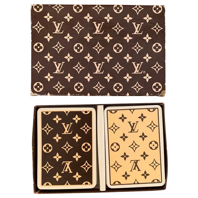 Vintage 70s Louis Vuitton Playing Cards Set LV Monogram Poker Barware