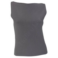 Late 1990s Gucci by Tom Ford Purple Taupe Bateau Neckline Knit Tank Top