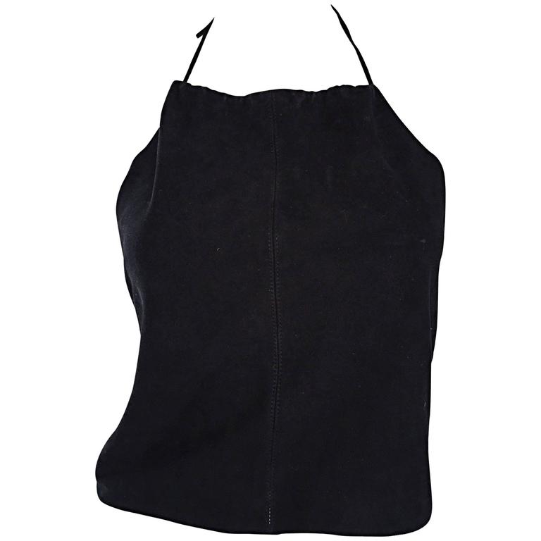 black halter top shirt