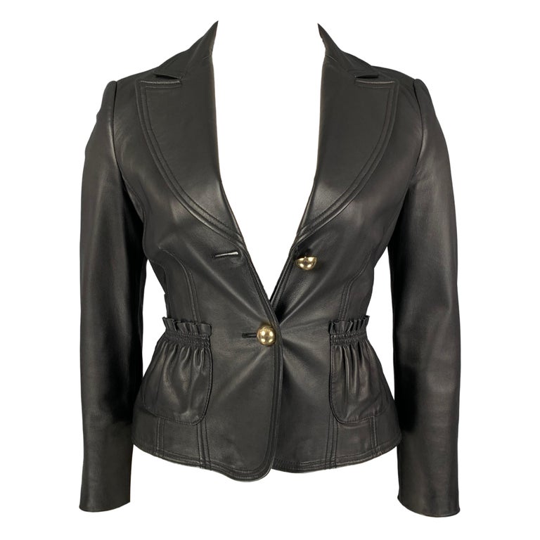 FABER - Single Breasted Zippered Naia™ Blend evening jacket in Black