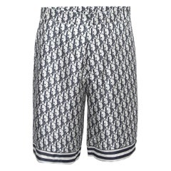 Bedruckte Bermuda-Shorts aus Seiden-Twill von Dior in Blau, M