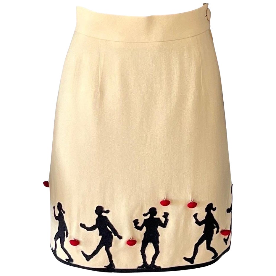 Moschino Cheap & Chic Olive Oil Pencil Skirt- Vintage Icon For Sale
