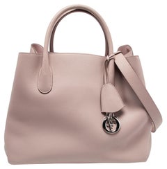 Dior Pink Leather Open Bar Tote