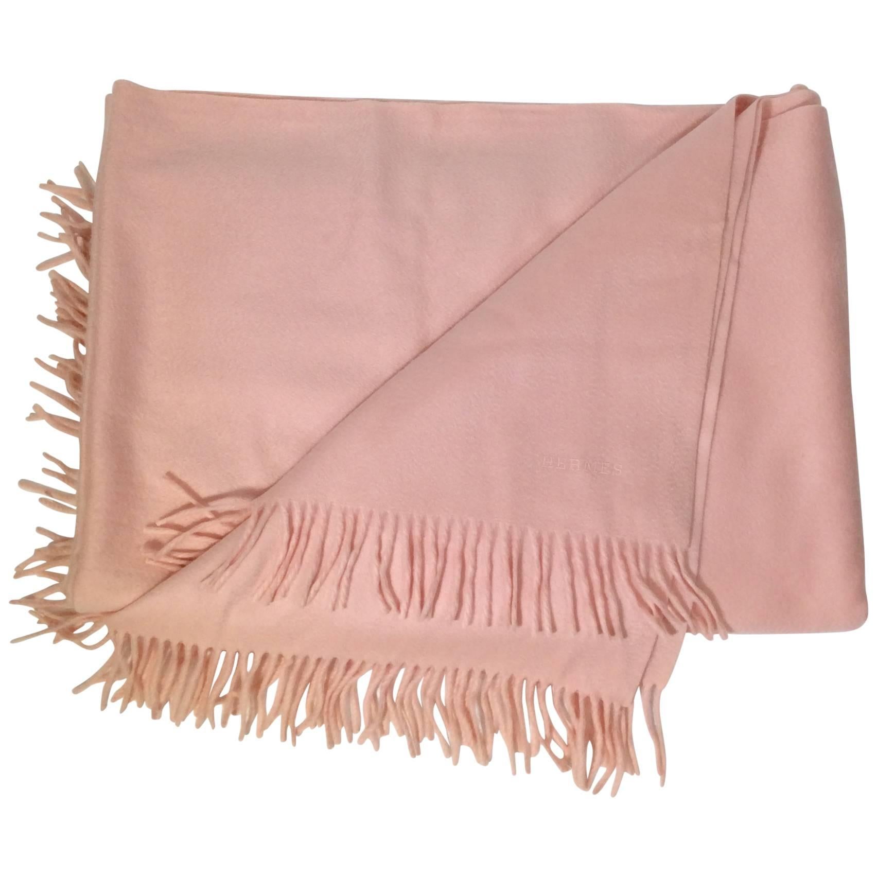 Hermes Baby Pink Cashmere Blanket