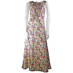 Carolina Herrera Multi-color Crew Neck Long Dress