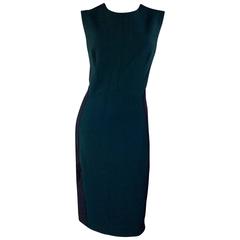 Narciso Rodriguez Grey and Forest Green Sleeveless Dress