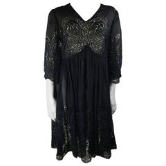 Stella McCartney Black Eyelet Dress