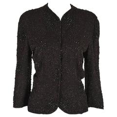 1940s Vintage Rock and Seed Bead Black Jacket 10