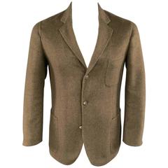 Men's LORO PIANA 40 Regular Olive Brown Soft Cashmere Sport Coat