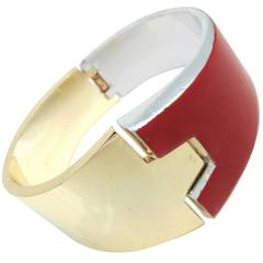 Lanvin Paris Vintage Clamper Hinged Bracelet