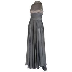 Used Chloe by Stella McCartney Gray Evening Gown 