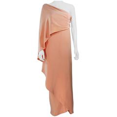 Vintage GIVENCHY HAUTE COUTURE  Peach Silk Gown of the late Betsy Bloomingdale