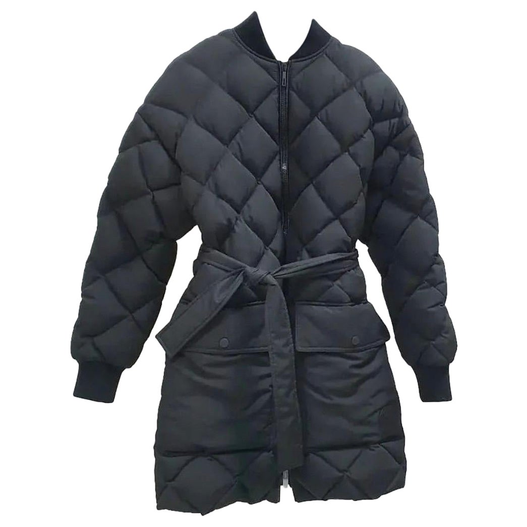 HERMES Quilted Black Down Coat