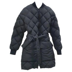 HERMES Quilted Black Down Coat