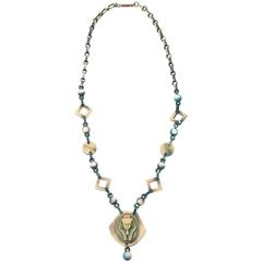 Egyptian Revival Celluloid Necklace 12