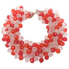 Italian Signed Coppola e Toppo Cluster Beaded Collar Necklace for Pucci 2