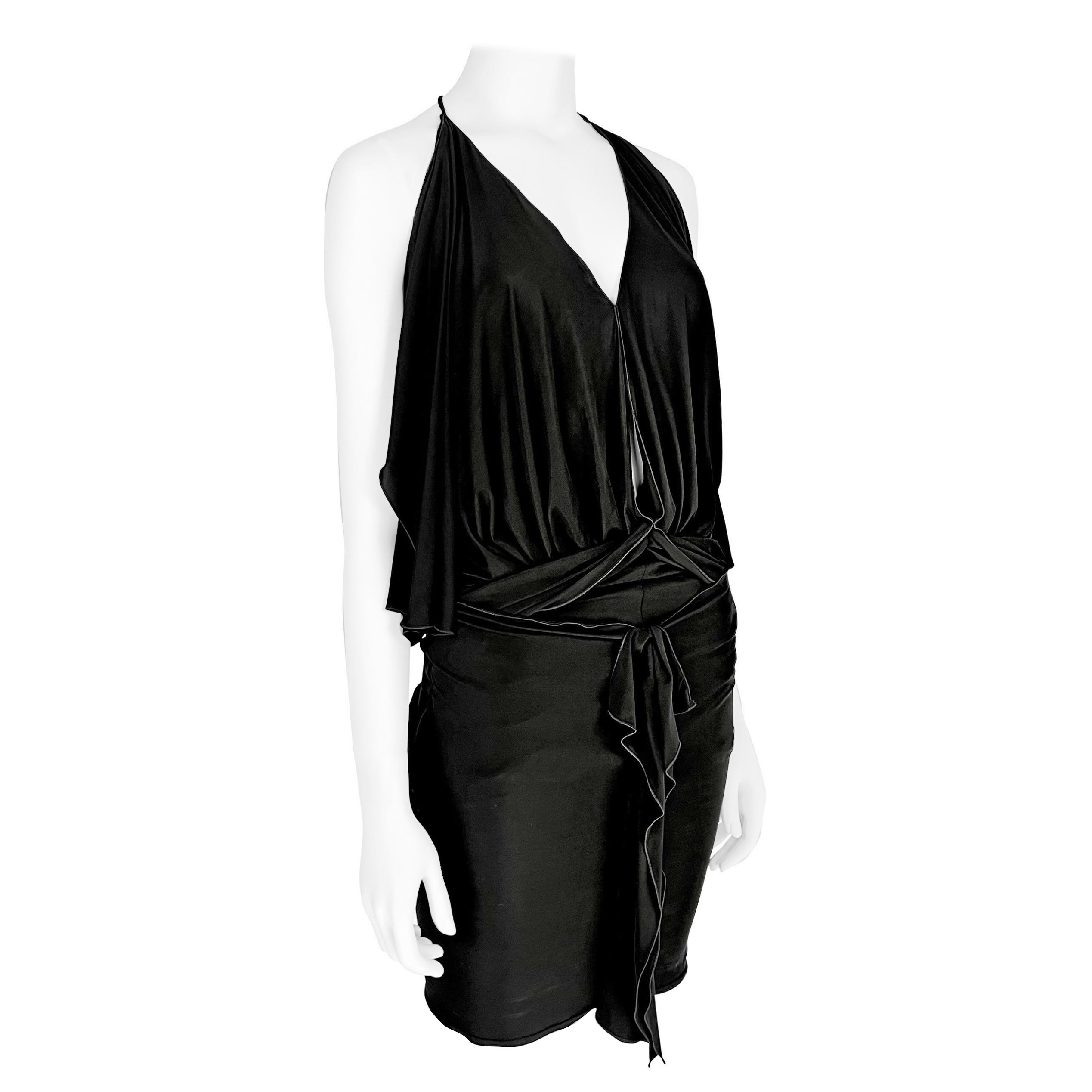 Dior by John Galliano - Robe courte en jersey drapée, printemps 2003 en vente