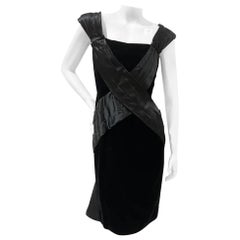 Retro Victor Costa Black Velvet Dress