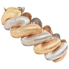Signed Castlecliff Braided Twisted Gold/Silver Bracelet 4