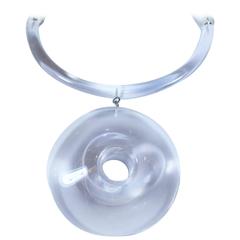 LUCITE 1960's Choker Style Necklace