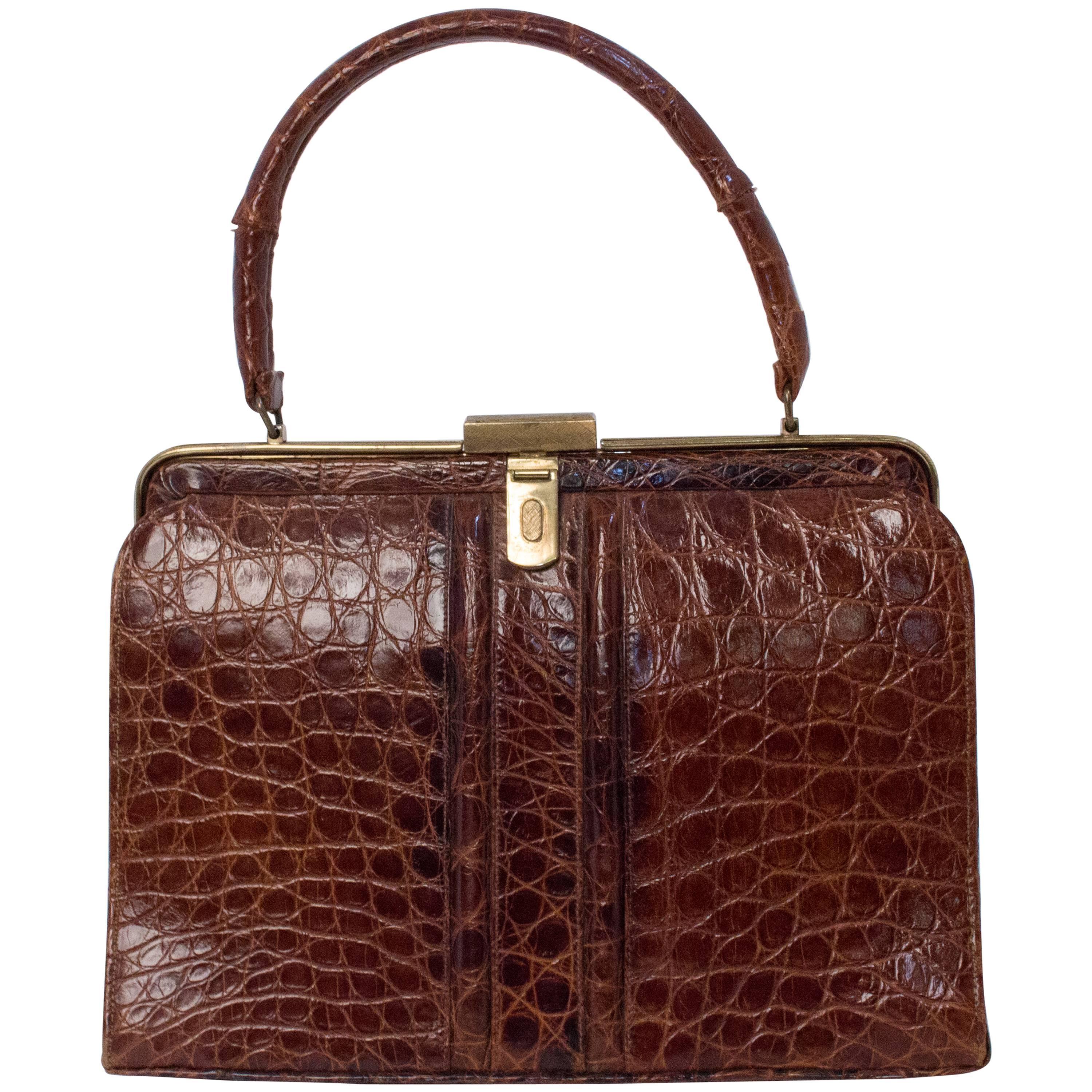 60s Alligator Handbag 