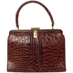 sac à main en alligator des années 60