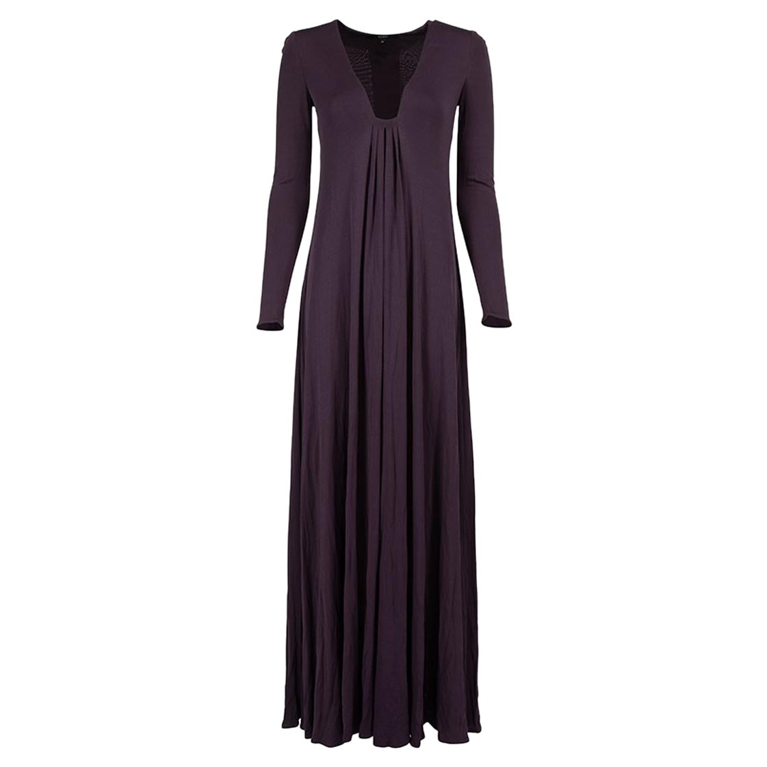 Pre-Loved Gucci Women's Purple Plunge Neckline Maxi Dress